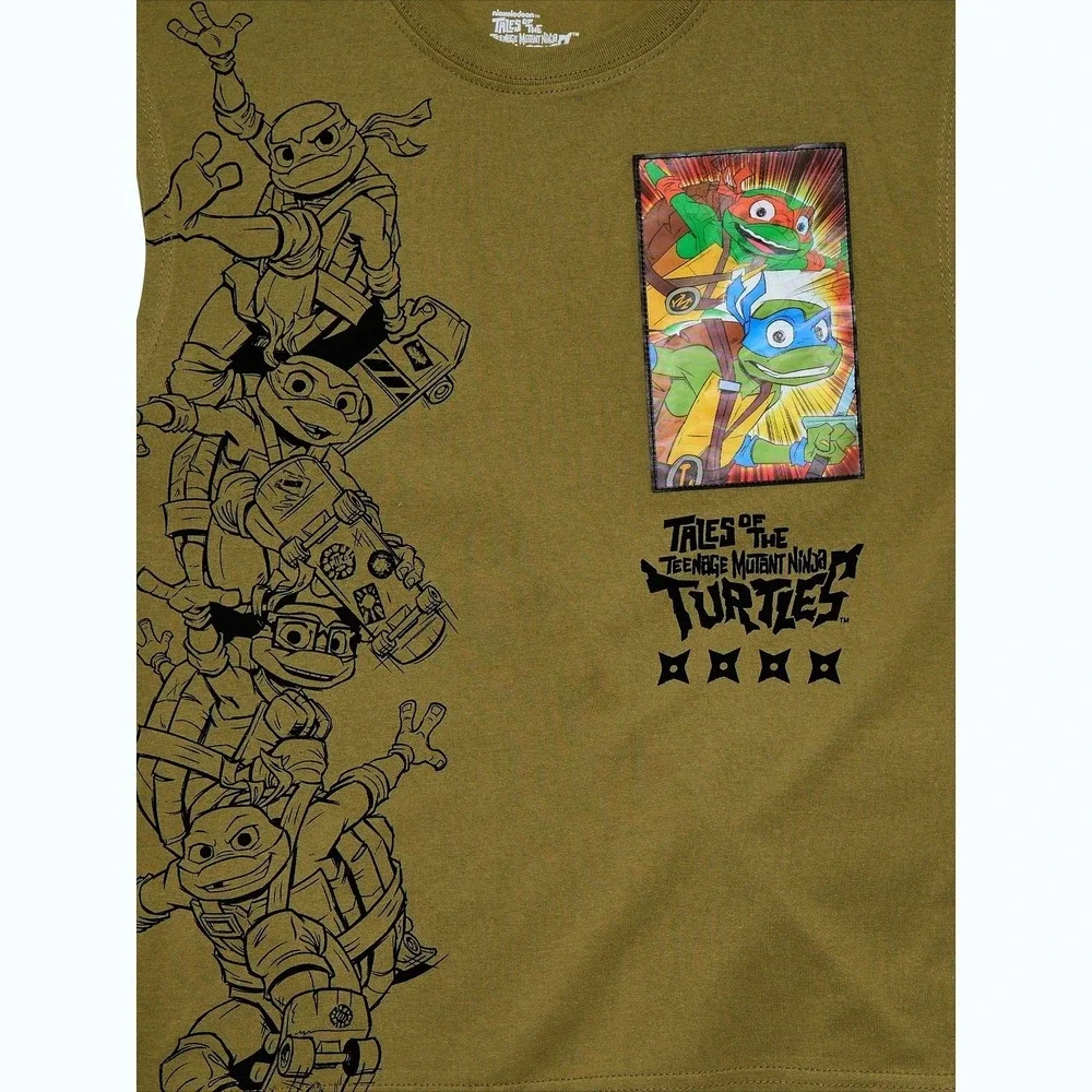 Nickelodeon TMNT Boys‎ Muscle Tank and Shorts Set Olive Green Sz 6 / #26556